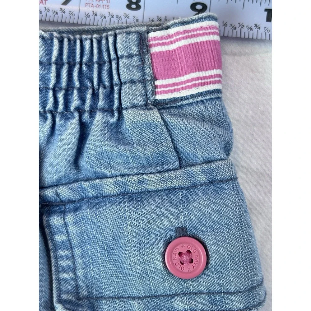 Old Navy Toddler Jean Skort with Pink Ribbon Belt, SIZE 4T